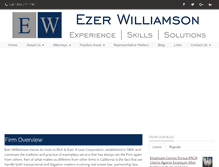 Tablet Screenshot of ezerwilliamsonlaw.com
